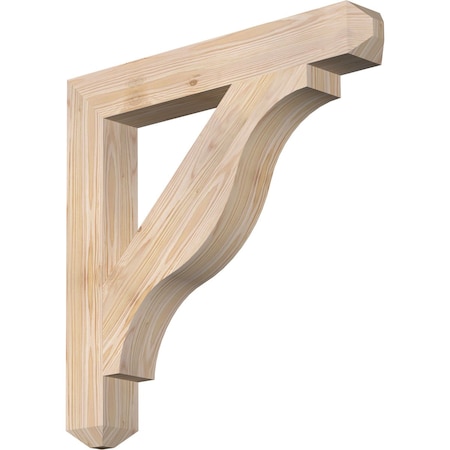 Ekena Millwork Funston Craftsman Smooth Bracket, Douglas Fir, 3 1/2"W x 26"D x 26"H BKT04X26X26FST04SDF